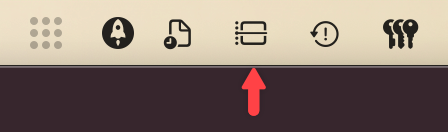 The arrow points to the Sidefy menu bar icon