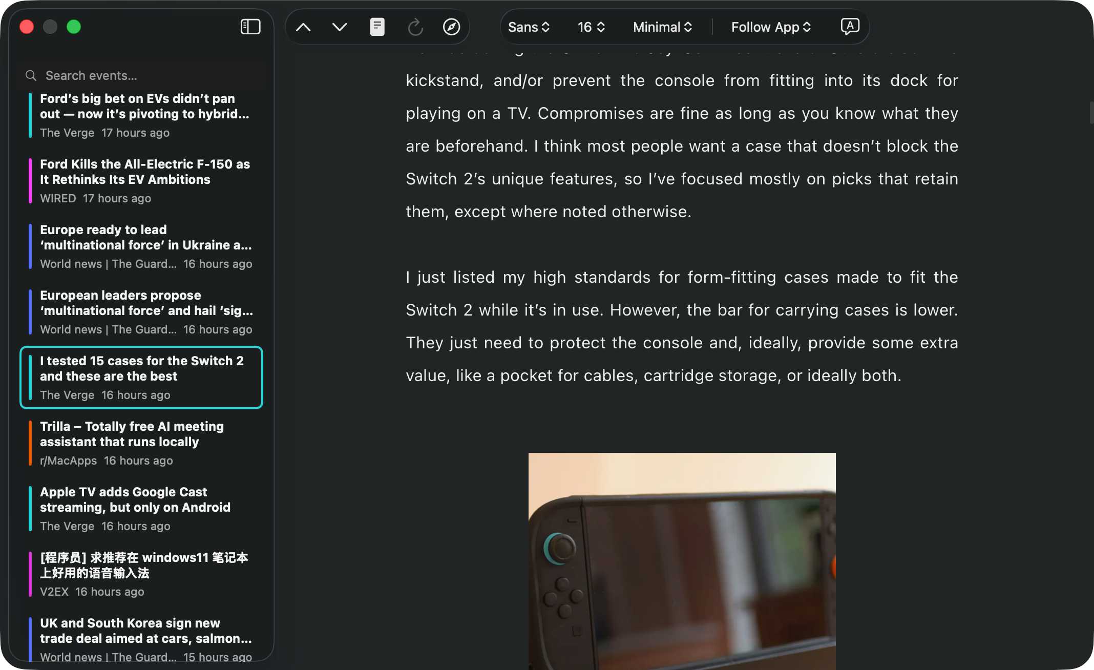 New Reader Mode: Native Toolbar & Sidebar